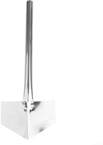 Paleta de esquina para exteriores con mango de metal plateado para enlucido eficiente (esquina interna grande)