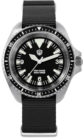 watchdives VH31 Quartz-klocka, WD1980 V3 militärdykarklockor, 39 mm safirkristall, lyxarmbandsur 100 m vattentät klocka för män