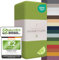 Strauss Home ® Jersey Spannbettlaken Spannbetttuch Bettlaken 40cm Höhe100% Baumwolle 180x220-200x220 cm Übergrösse Wasserbett Boxspringbett (Limettengrün/Lime)
