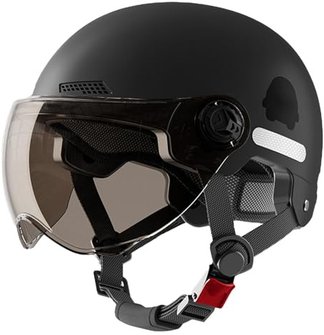 Casco Da Bicicletta Unisex Adulto, Casco Per Bici Elettrica Monopattino Con Visiera, Protettivo Sportivo Per Bici, Scooter, Skateboard, Moto, Sci, Per Uomo E Donna
