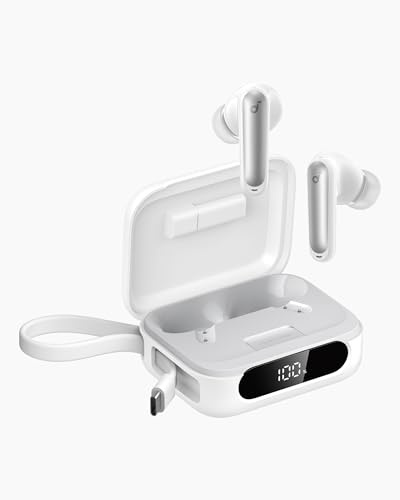 soundcore P41i by Anker with Lightning Adapter (Built-in USB-C Cable), Adaptive Bluetooth Noise Cancelling In-Ear Kopfhörer with portables Ladegerät, 192-h Playtime, Clear Calls, IPX5, Bluetooth 5.3