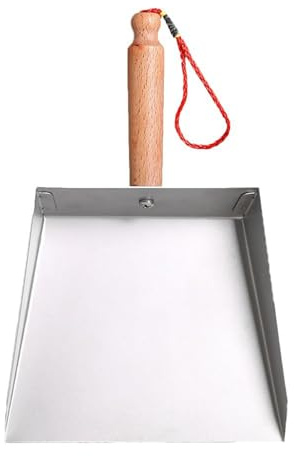Paletta in acciaio inox, scopa a mano e paletta per la polvere, con manico, accessorio portatile per cucina, bagno, soggiorno, camera da letto, garage, patio, scrivania, caminetto