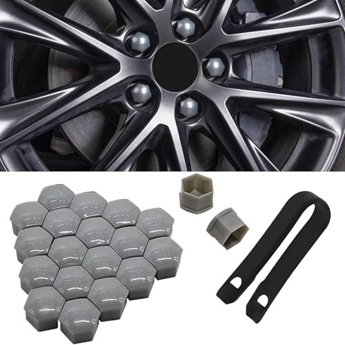 Kalmaegee 20 copridadi universali per ruote da 19 mm, con strumento di rimozione (grigio)