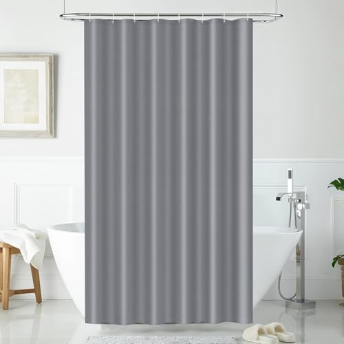 LUKDUNG 120x180 Tenda da bagno in poliestere, Tenda da doccia anti-muffa per bagno, Tenda per vasca da bagno e doccia in tessuto impermeabile lavabile, Tenda da doccia con 8 ganci