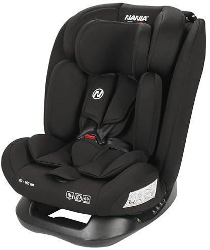 Nania Seggiolino auto per bambini Prato - I-Size 40-150 cm - evolutivo nascita fino a 12 anni circa - Fissaggio cintura di sicurezza- Regolazione poggiatesta e inclinazione, inserto lombare e