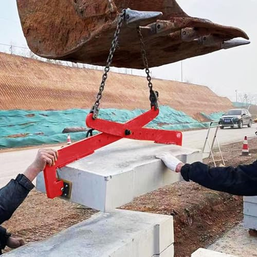 Abrazadera de Elevación de Alta Resistencia para Excavadora, Herramienta Elevadora de Losas de Pavimento con Apertura Ajustable para Losas de Piedra de Granito, Abrazadera Elevadora de Adoqu