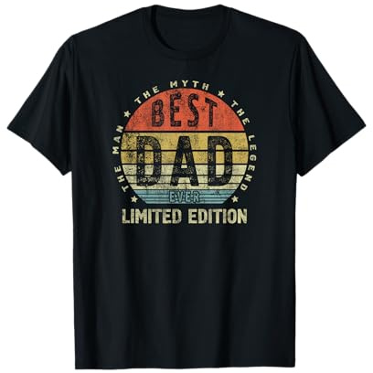 Miglior papà di Sempre Stile Retro Grafica Maglietta