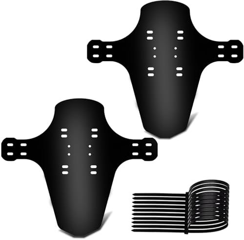 jiankun Mountainbike Schutzbleche, verstellbares MTB Schutzblech, kompatibles Fahrrad-Schutzblech vorne und hinten, kompatibel mit 26, 27,5, 29, Plus Größen und Fetten Fahrradradgrößen (Schwarz)…