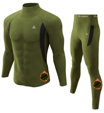 CL Thermal Underwear Long Johns for Men,Hunting Gear Sport Top and Bottom Set Winter Base Layer Long Underwear for Outdoor