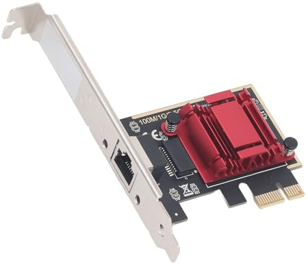 2,5G PCIe Nätverksadapter, Gigabit Ethernet-kort med PXE-funktion, Höghastighetsöverföringsadapter för Stationär Dator, för