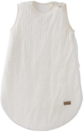 roba Baby Sleeping Bag Seashells Oyster 70 cm for Newborns - All-Season Sleeping Bag Made of Organic Cotton - Muslin GOTS & Oeko-TEX Standard 100 Certified - Off-White