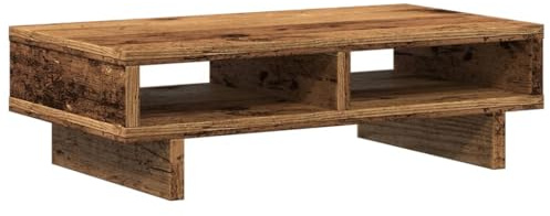 vidaXL Skärmställ åldrat trä 50x27x15 cm konstruerat trä, ställ för monitor, datorställ, monitorstativ, ställ för monitorer, monitorställ, skärmstativ