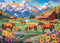 Horse Farm Jigsaw Puzzles for Adults 1000 Piece Sunflowers Meadow Jigsaws 1000 Pieces for Adults