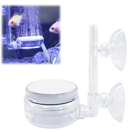 BASTOUR Pietra ad Aria per Acquario, Acquario Diffusore di CO2 Kit, Diffusore d'Aria per Acquario con Ventosa, Diffusore Super Alto per Ossigeno disciolto Lascia Bolle Super Tiny per Acquario, 35 mm