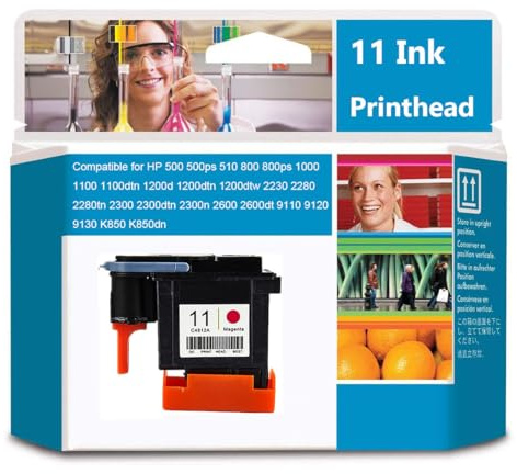 PAESCOY Sostituzione per Testina di Stampa HP 11 Ink, C4810A C4811A C4812A C4813A Testina di Stampa per Stampanti HP Designjet 100 110 111 500 510 800 813 850,Magenta-1 Pack