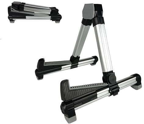 AtAstra Adjustable, Portable Folding Univerial A-Frame Guitar Stand for Acoustic, Classical, Electric Guitars, Bass, Ukulele, Banjo