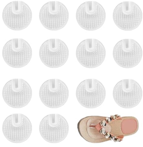 fKiZanthene 7 Pairs Silicone Thong Sandal Toe Protectors, Silicone Transparent Gel Cushions Pads Flip Flop for Outdoor and Beach Foot Care​