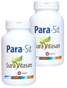 Sura Vitasan Para Sit - Pack Ahorro 2 x 90 Cápsulas - Complemento Alimenticio Natural con Nogal Negro, Ajenjo, Ajo y Semilla de Pomelo - Para Aliviar Problemas de Parásitos
