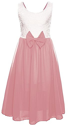 GILLSONZ PK-IT91 Mädchen Party Freizeit Sommer Kleid (as3, Numeric, Numeric_122, Numeric_128, Regular, Blaßrosa)