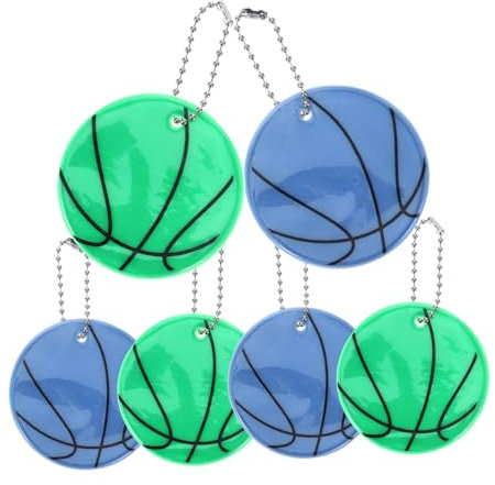 Gogogmee 6stücke Reflektierende Basketball- Schlüsselanhänger Für Im Dunkeln Fahrrad-reflektoren Für Sportbegeisterte Und Basketballspieler Leuchtend
