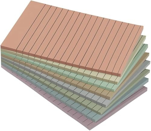 8 Foglietti Adesivi Colorati – 100 x 150 mm Sticky Notes adesivi - Foglietti Adesivi a Righe per ufficio casa, 35 fogli per pezzo