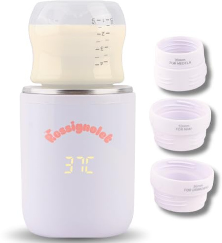 Rossignolet Scaldabiberon portatile Latte Materno e Industriale | senza fili USB tipo-C | Riscaldamento Rapido Mantiene i Nutrienti | Compatibile con Philips Avent/MAM/Suavinex | Casa, Uscite, Auto