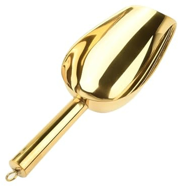 Pala de acero inoxidable for dulces, cubitos hielo, harina, cuchara dorada for helado, palas Para mantener el hielo(Color4)