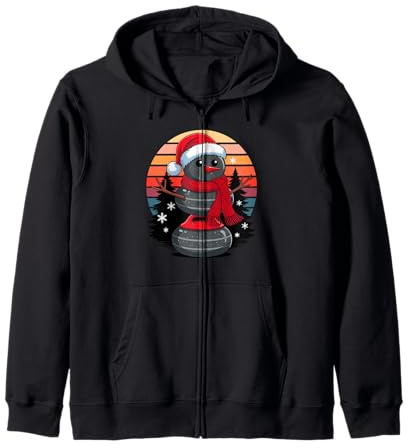 Noël Bonhomme De Neige Curling Pierre X-Mas Curleur Sweat à Capuche