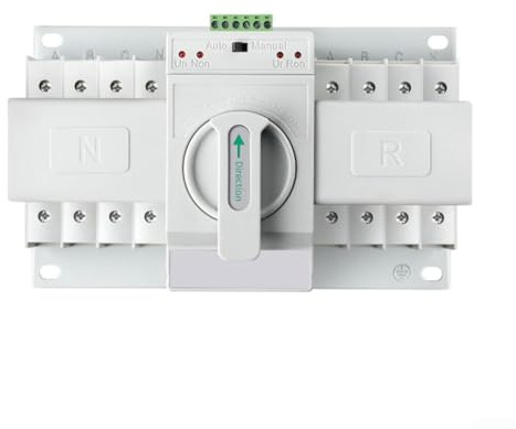 Drivstraw Interruttore di trasferimento automatico, 4 poli 63 A doppio interruttore di alimentazione - Interruttore di commutazione trifase di grado CB per sistemi elettrici di backup