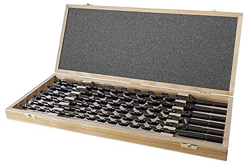Schlangenbohrer Elite Black Set Ø 12-14-16-18-20-22 mm, Länge 460 mm in einer Holzkassette