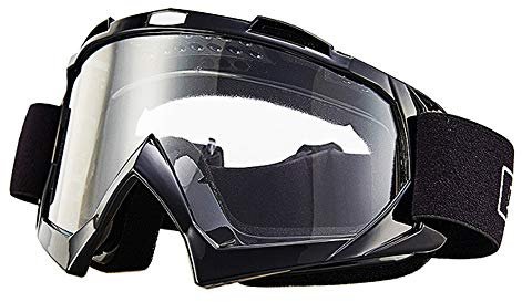 Mdurian Lunettes de Moto Motocross Lunettes de Ski de Course Protection Tout-Terrain pour VTT Scooter de Lunettes de Soleil Anti-poussière Lunettes Len Transparent