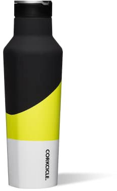 Corkcicle Insulated Travel Water Bottle - Triple Insulated Stainless Steel Water Bottle with Easy Grip - Keeps Drinks Cold for 25 Hours or Hot for 12 Hours, 20 oz, Electric Yellow