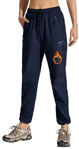 MOCOLY Damen Wanderhose Winter Outdoorhose Skihose Schneehose Thermohose