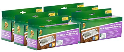 Duck Brand Air and Heat Vent Deflector, Adjusts from 10 in. to 14 in, Clear, 6 Pack (286764)