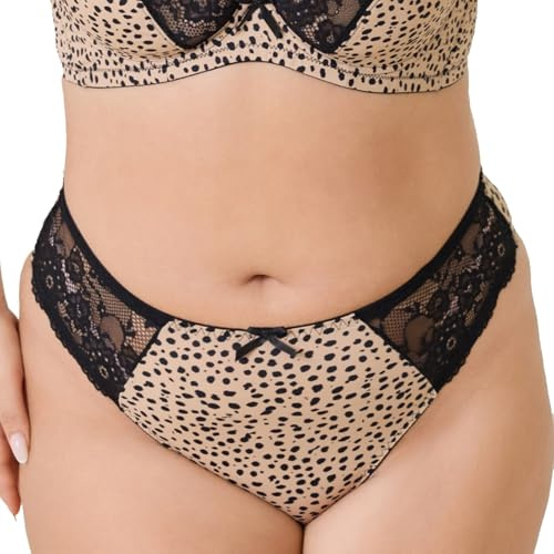 Cocila Femmes Imprimé léopard Classique String Charmant et Comfortable Lanière Soie de Glace Strings Culottes G-String Lot de 1 Culotte Sexy