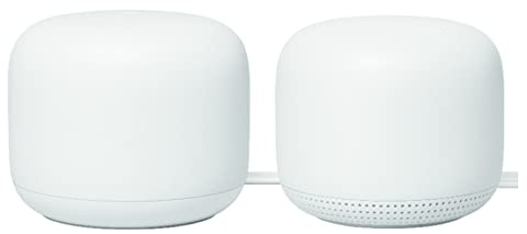 Google Nest Wifi AC2200 (2nd generation) router and wifi system with additional access point (2 pieces, snow)