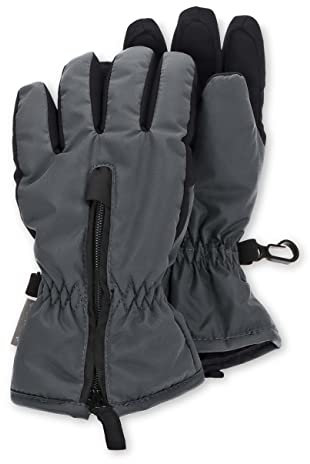 Sterntaler Unisex Kinder Fingerhandschuh Zweifarbig Handschuh, Eisengrau, 6 EU