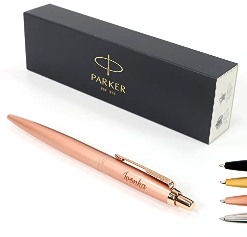 Stylo Parker Jotter XL monochrome personnalisé + coffret cadeau | Concevez un présent unique | Gravure laser - rose