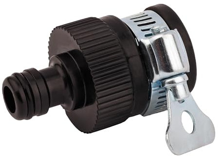 MIVOS Aussenhahn Adapter - Universal Wasserhahn-Adapter - zum Anschluss Gartenschlauchs an einen Wasserhahn mit einem Außendurchmesser von 1⁄2 - 1 - auch ohne Gewinde - Einfache Montage