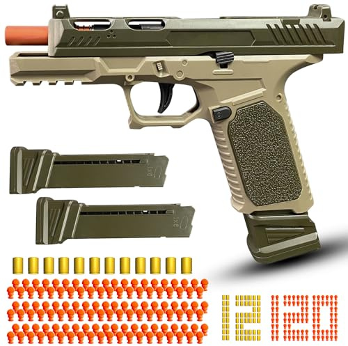 LBDREXZ Automatic Shell Ejecting Toy Gun, Soft Bullet Toy Gun Toy Pistol with Ejecting Shells Educational Model Toys Outdoor Shooting Game for Kids, Boys and Girls