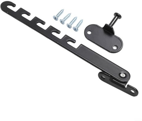 Limitatore di apertura finestra con vite regolabile in acciaio al carbonio, per danni causati da correnti d'aria (nero)