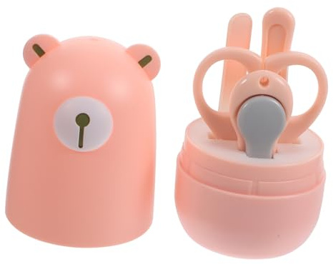OFFIGAM 1 Juego Set De Tijeras Para Uñas Para Pequeño Bebés Manicura Aseo Uña Del Dedo Del Pie Equipo Clavo Tijeras Para Uñas De Bebé Acero Al Carbono Rosa
