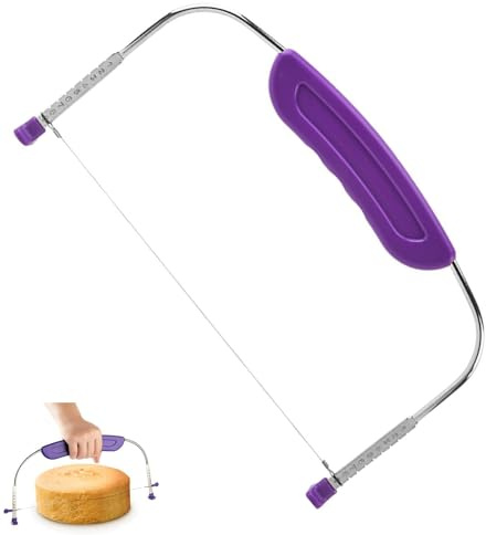 JFGDVW Professional Cake Leveller, Cake Slicer, Cake Cutter Leveller, for Wedding Birthday Layer Cakes Baking Tool(Purple 27.3 * 15.8cm)