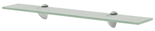 Tomostar Étagère Murale en Verre Trempé, Étagère de Douche Tablette de Salle de Bain Murale 60 x 10 cm 8 mm