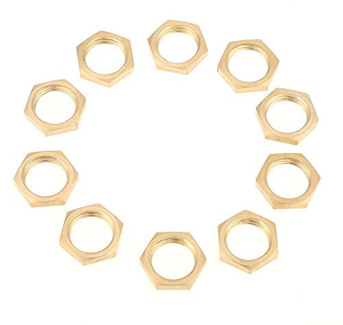 40pcs Dadi esagonali in ottone G1 / 8 G1 / 4 G3 / 8 G1 / 2 G3 / 4 G1 Raccordo per tubi Dado sottile