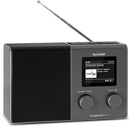 TechniSat TECHNIRADIO 4 IR – Radio Internet compacte (Dab+, FM, Internet Via Wi-FI, écran Couleur à intensité Variable, réveil, égaliseur, mémoire de Programme, Haut-Parleur Mono 3 W) Noir/Argent