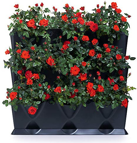 MINIGARDEN Caja Set 3 JARDINERAS Vertical Eco. 9 Plantas. (64,6X19X57CM) Negro Marca