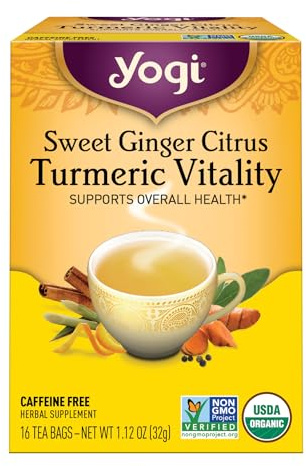 Yogi Tea, Tea Turmeric Vitality Sweet Ginger Organic, 16 Count