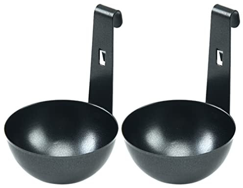 DOITOOL Cuocere Uovo 2 Pezzi Cuociuova Macchina per Uova In Sacchetto Tazze, Uova Poacher In Acciaio Inox Antiaderente Uova Cucchiaio Conchiglie Uova Gadget Da Cucina