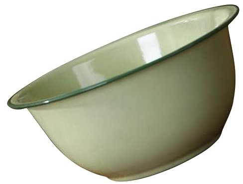 ABOOFAN Vintage Enamel Bowl Retro Thick Kitchen Enamelware for Food Storage Salad Mixing Soup Deep Basin for Home Use Housewarming